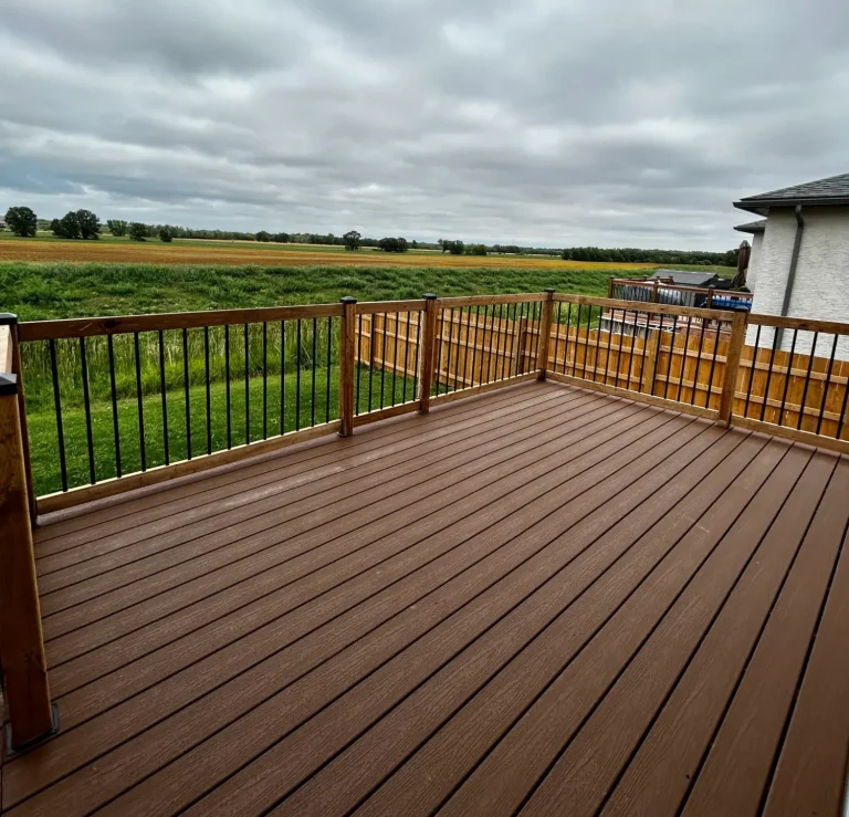 Composite Decking With Pressure Treated Railing 