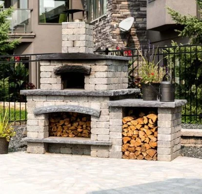 Barkman Pizza Oven With Roman Paver Patio